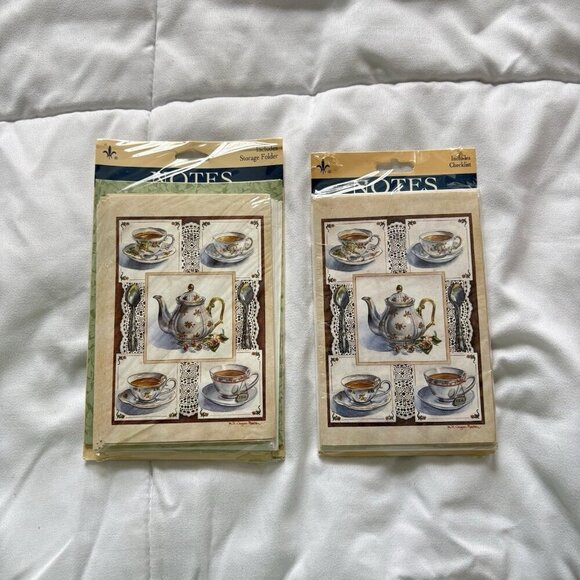 NEW Vintage 80s 90s Teapot Tea Notes With Storage Folder Checklist Gibson - Picture 1 of 8